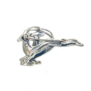 Sterling Silver Marcasite Gazelle Brooch