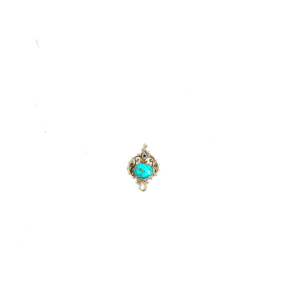 Palladium Turquoise Pendant
