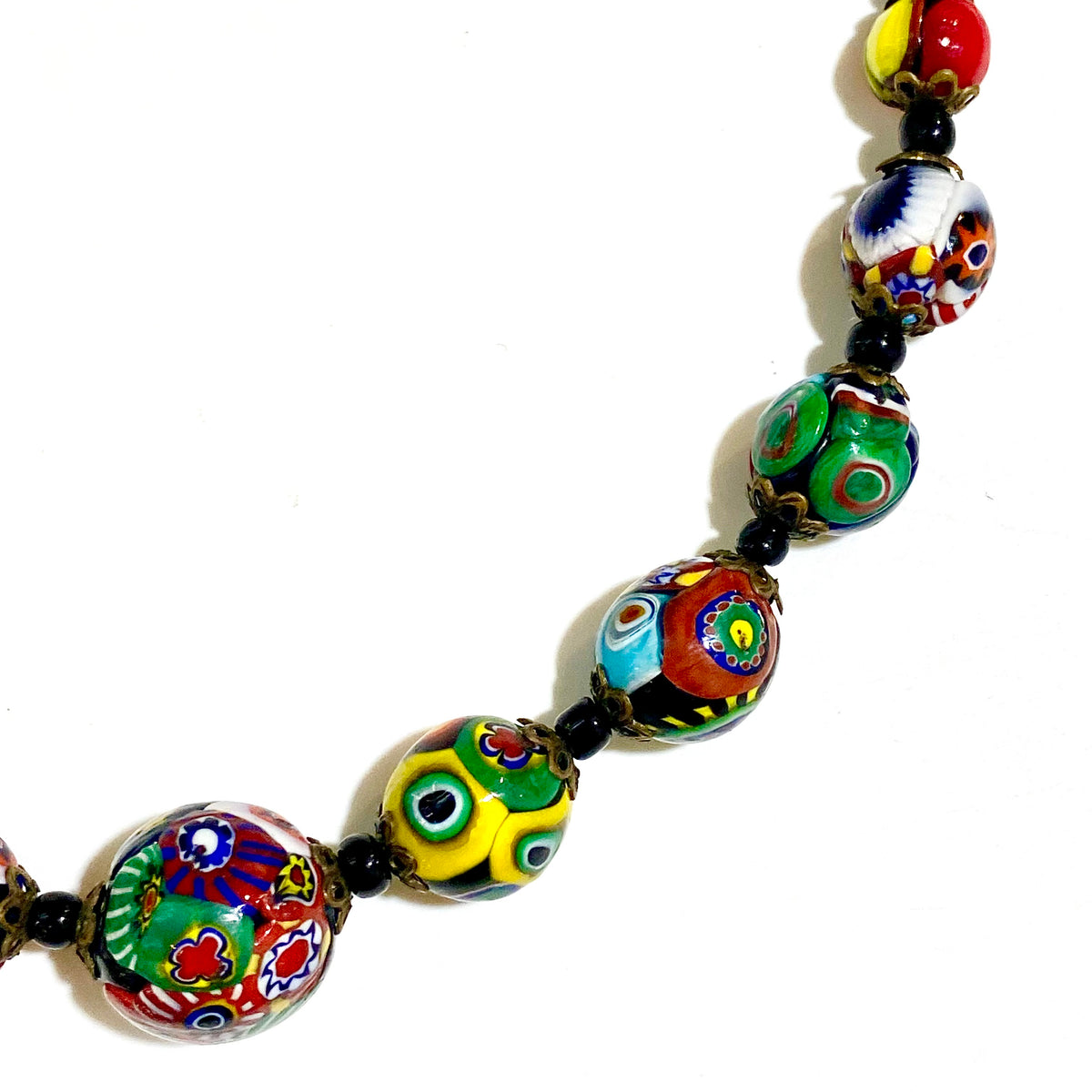 Millefiori Glass Beaded Necklace