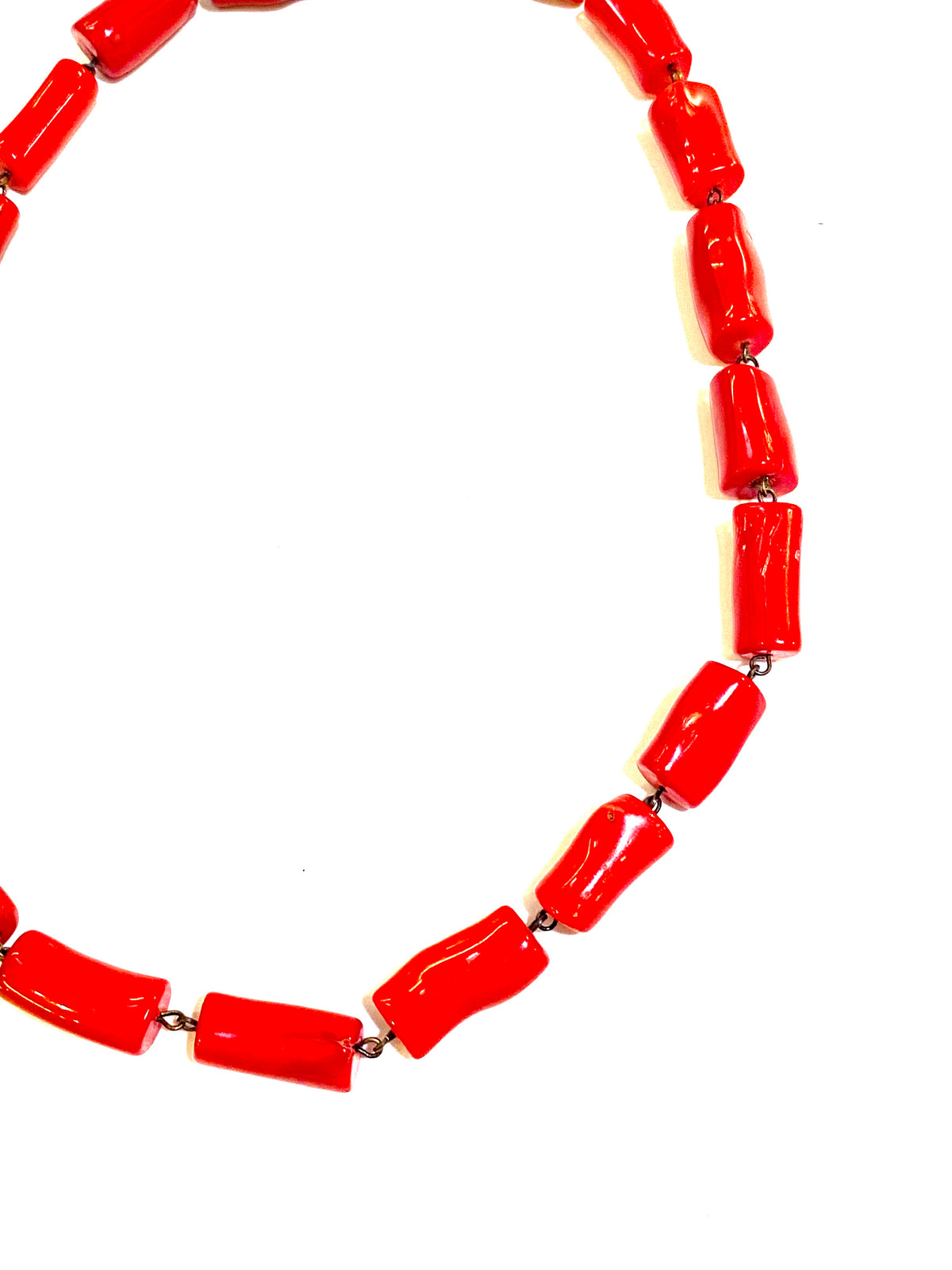 Red Coral Beaded Necklace