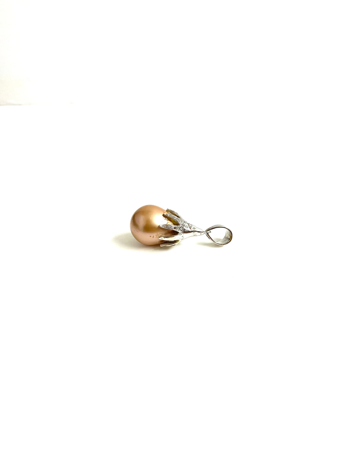 South Sea Pearl and Diamond Platinum Pendant
