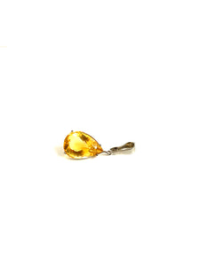 9ct White Gold 20ct Citrine Pendant