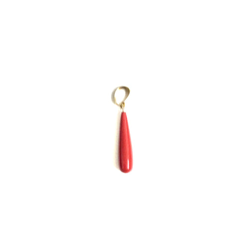 18ct Gold Coral Drop Enhancer