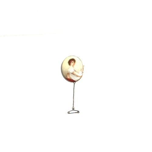 9ct Rose Gold Porcelain Miniature circa 1890