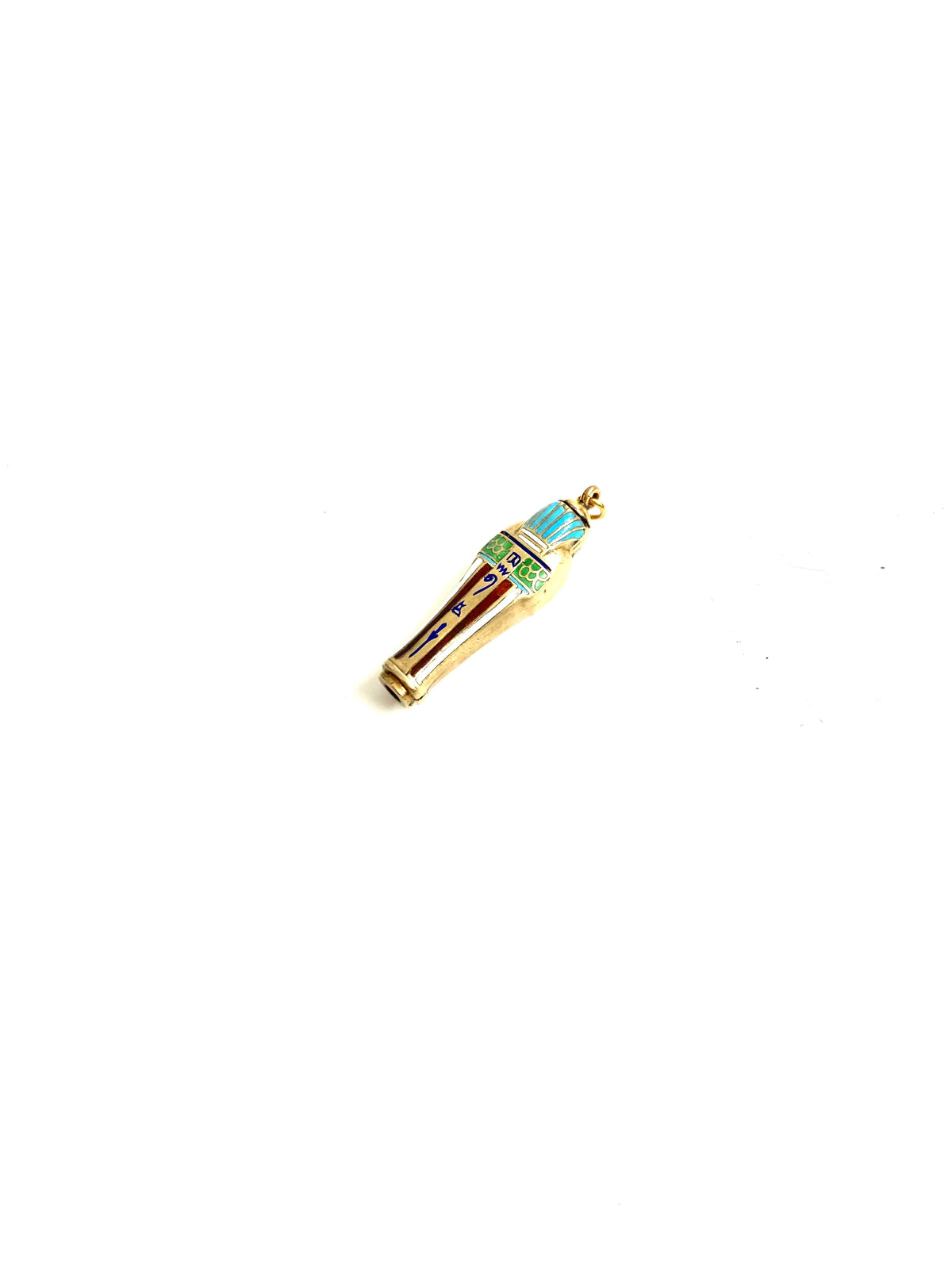 18ct Gold and Enamel Tutankhamun Pendant