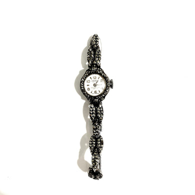 Sterling Silver and Marcasite Wristwatch