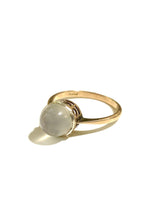 Antique 9ct Rose Gold Cabochon Moonstone Ring