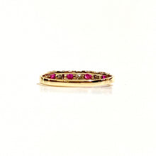 9ct Yellow Gold Ruby and Diamond Bridge Ring