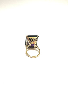 10ct Yellow Gold 30ct Siberian Amethyst Cocktail Ring
