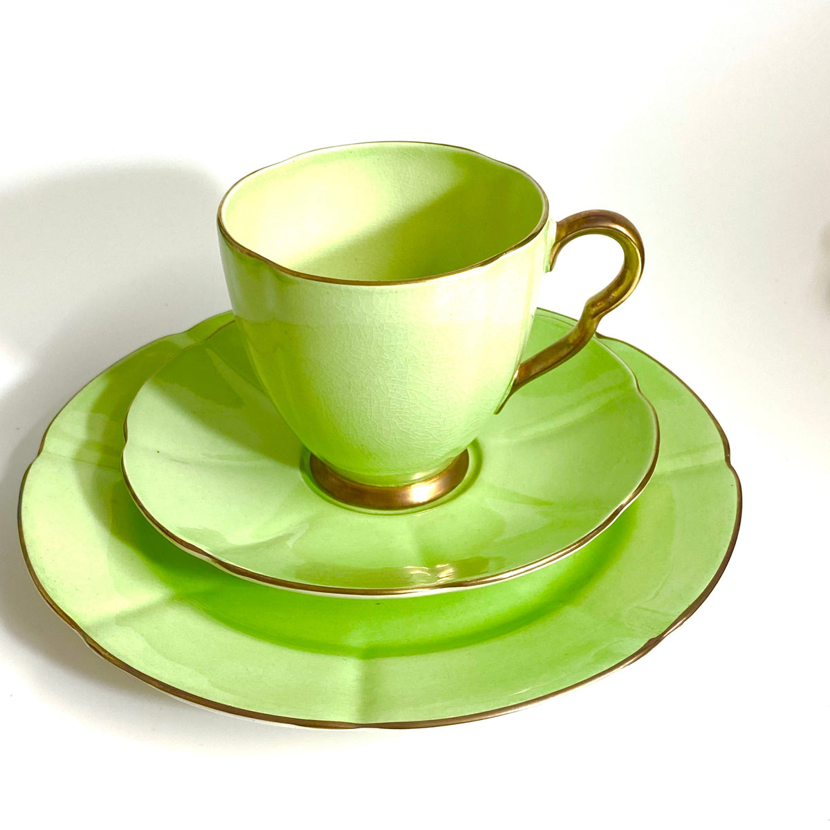 Antique Porcelain Cup, Saucer and Plate by Carlton Ware