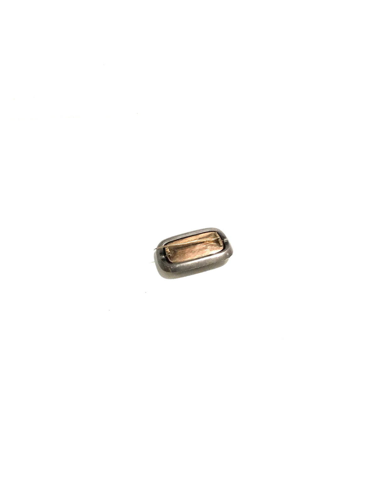 Carnelian and Crystal Rectangular Brooch