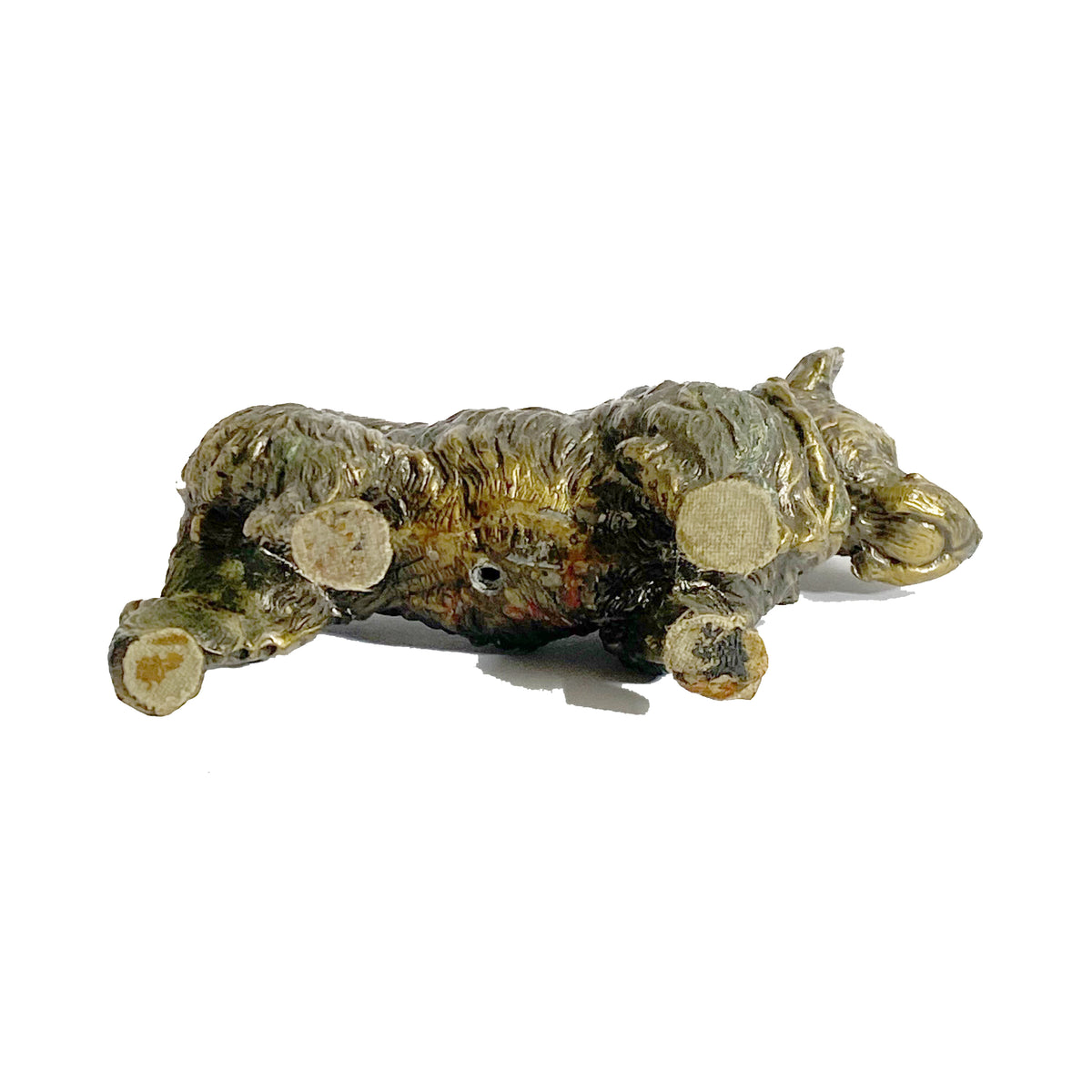 Antique Bronze Schnauzer Dog Statue