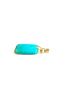 Sterling Silver Gold Plate Turquoise Pendant