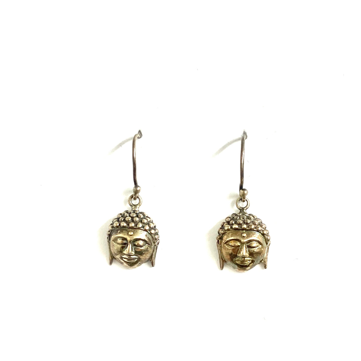Sterling Silver Buddha Drop Earrings