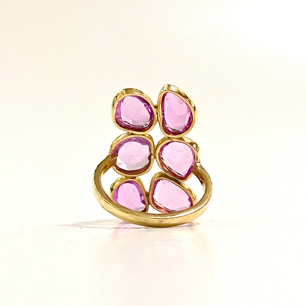 18ct Yellow Gold Pink Sapphire Ring