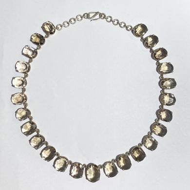 Sterling Silver Smokey Quartz Collar Necklace