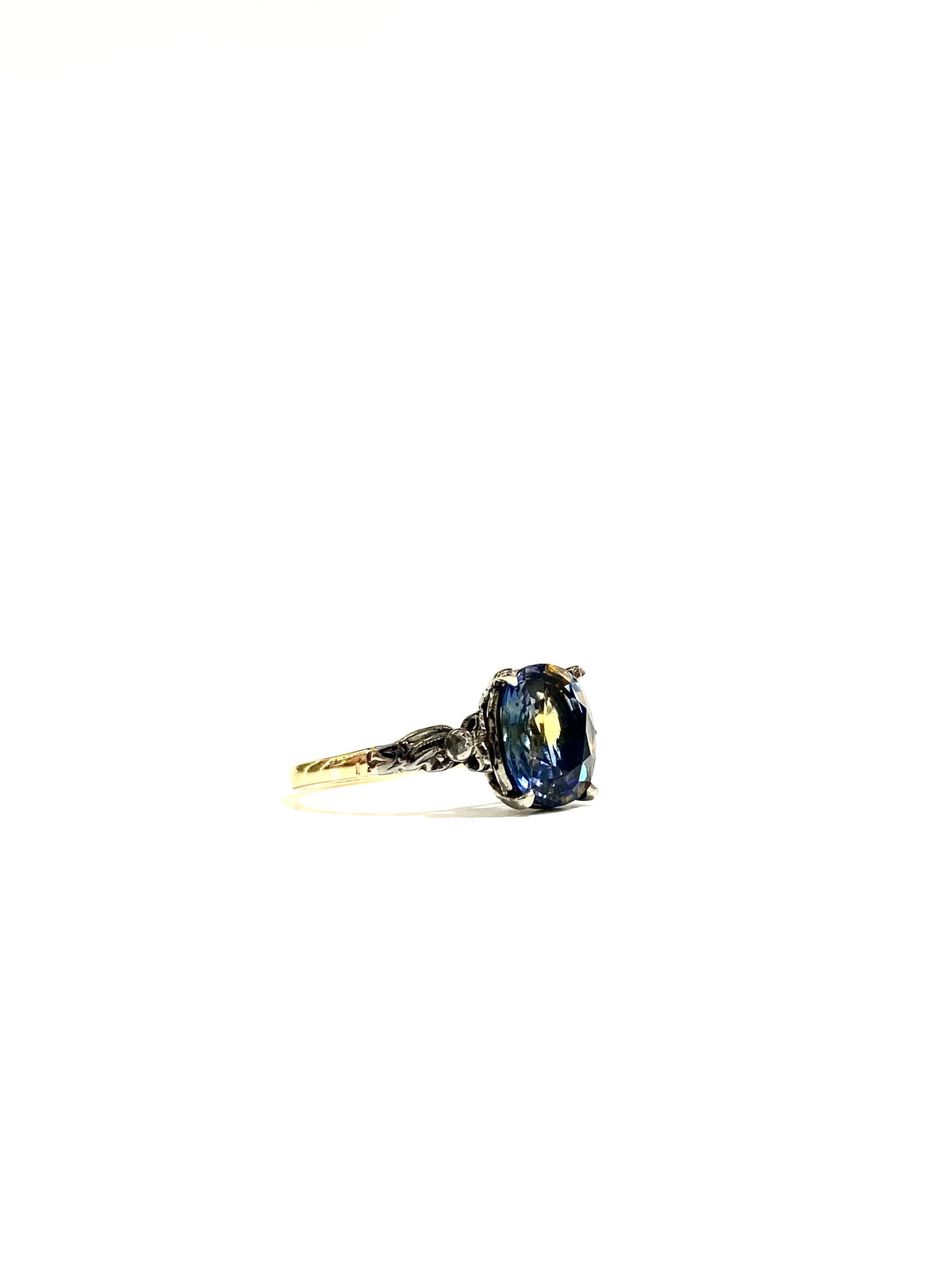 1.1ct Parti Coloured Sapphire and Diamond Ring