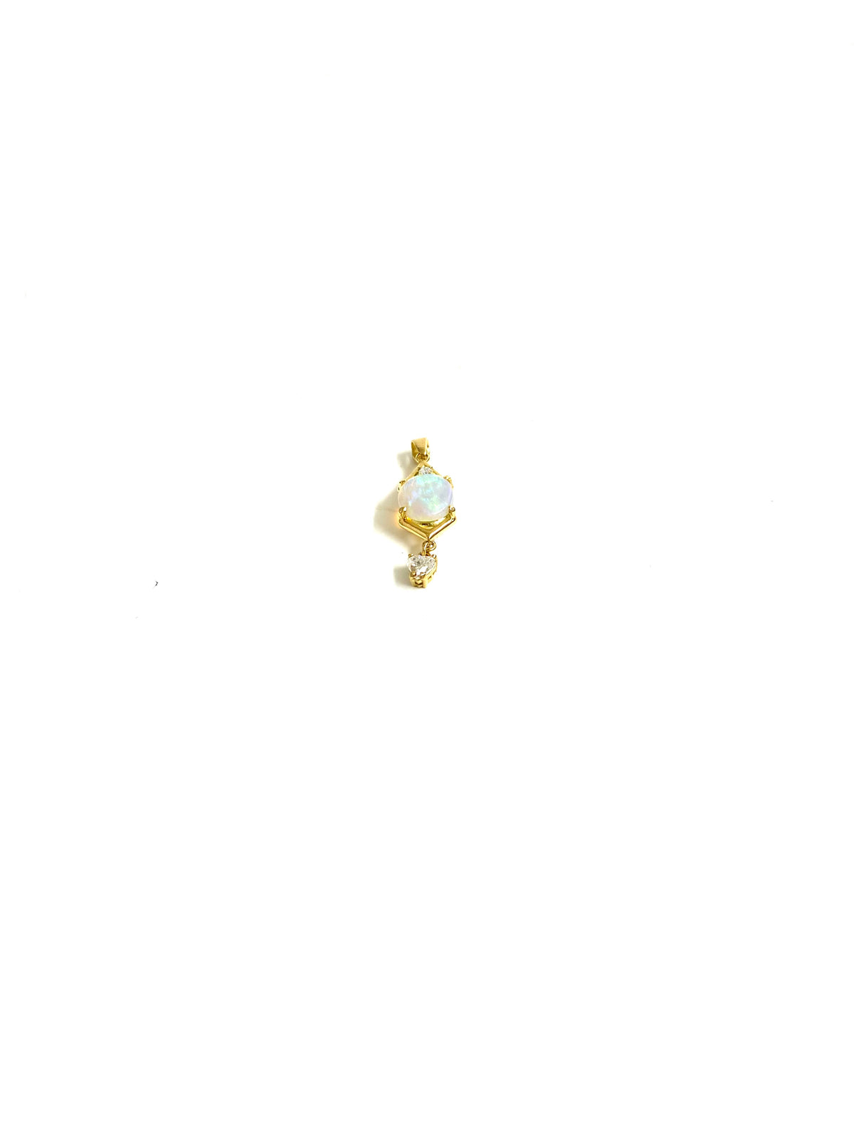 18ct Gold Opal and Diamond Pendant