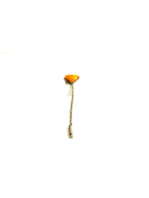 Vintage Sterling Silver Baltic Amber Tie Pin