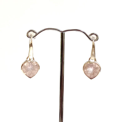 Sterling Silver Rose Quartz Drop Earrings