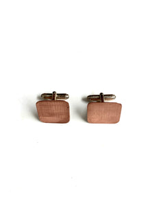 Copper Engraved Square Cufflinks