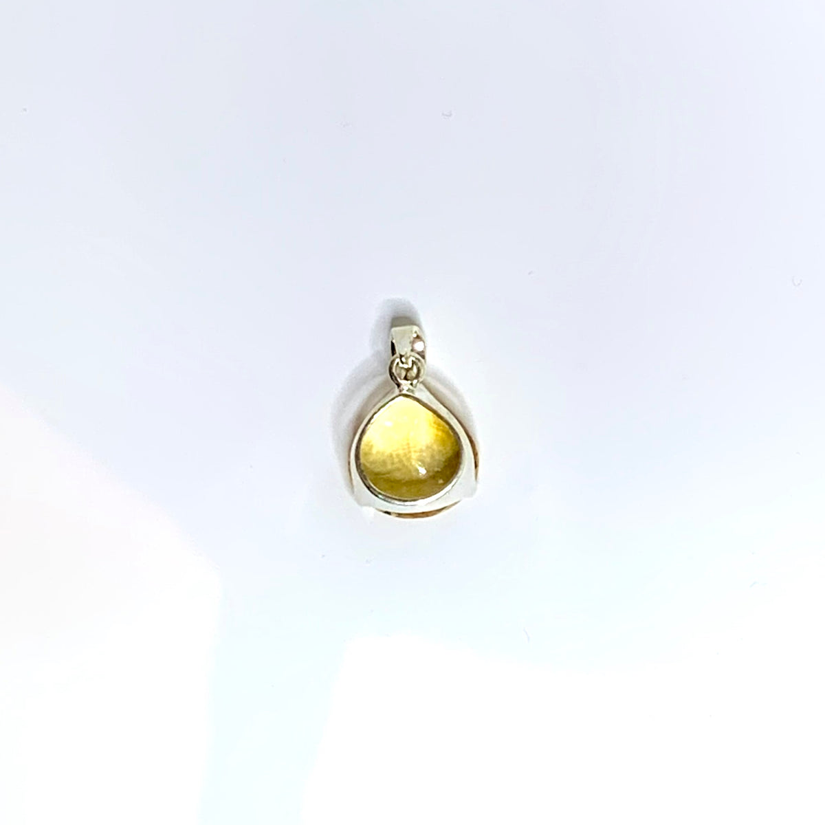 Sterling Silver Pear Cut Citrine Pendant