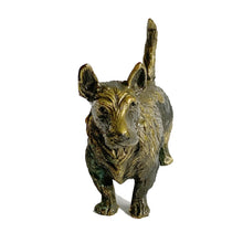 Antique Bronze Schnauzer Dog Statue