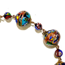 Multicoloured Millefiori Beaded Necklace