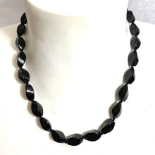 Black Onyx Twisted Cut Beaded Necklace