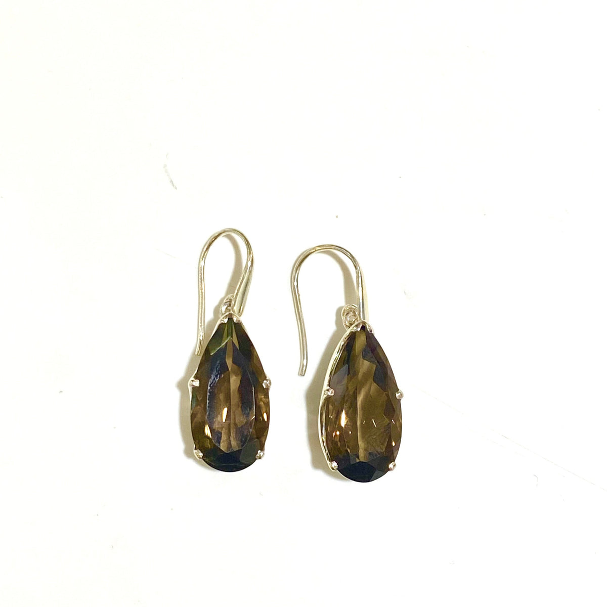 Sterling Silver Smokey Quartz Earrings