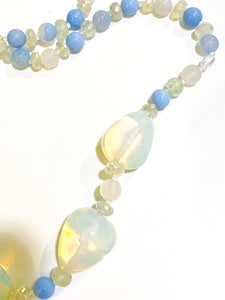 Opalite and Blue Lace Agate Necklace