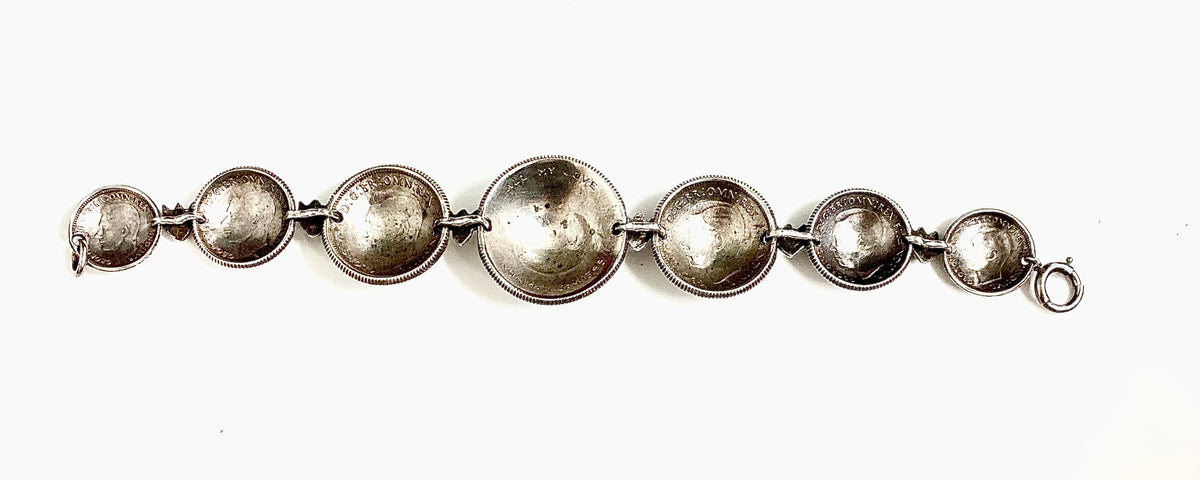 Sterling Silver Pre-Decimal Australian Coin Bracelet