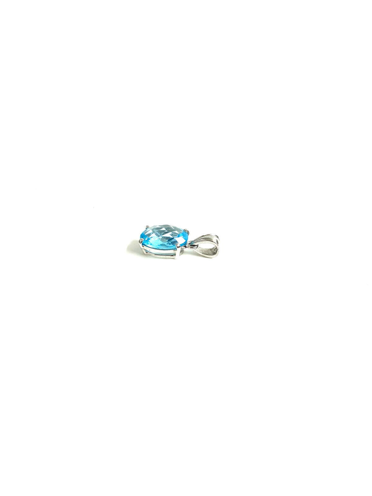 Sterling Silver Swiss Blue Topaz Pendant