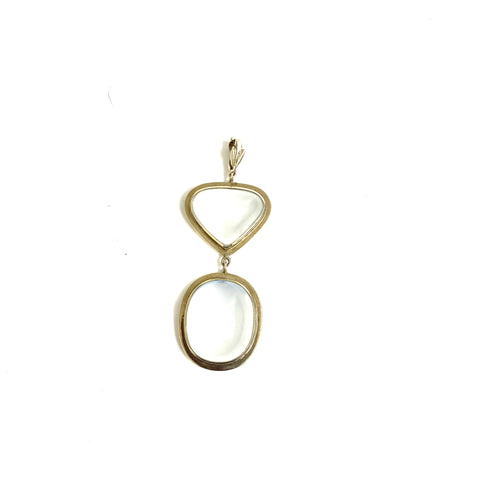 9ct White Gold Moonstone Pendant