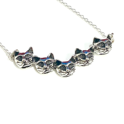 Sterling Silver Cat Necklace