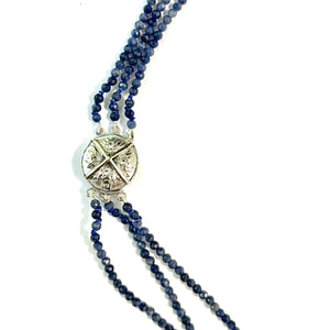 Sapphire and Garnet Multi-Strand Necklace