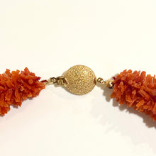 Graduated Branch Coral Necklace with Yellow Gold Clasp