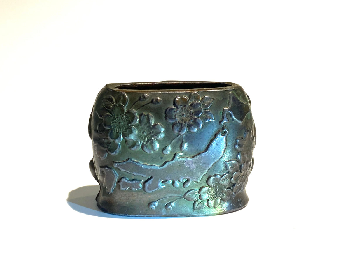 Bronze Japanese 1940s Vase Monkey Motif