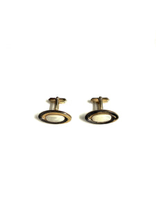 Costume Mother of Pearl Oval Cufflinks