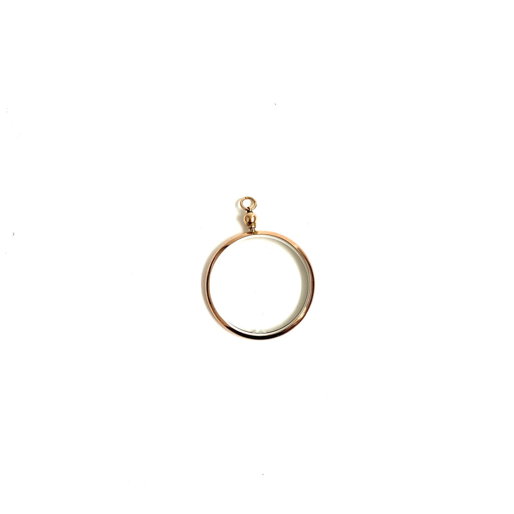 Clear 9ct Rose Gold Bubble Locket