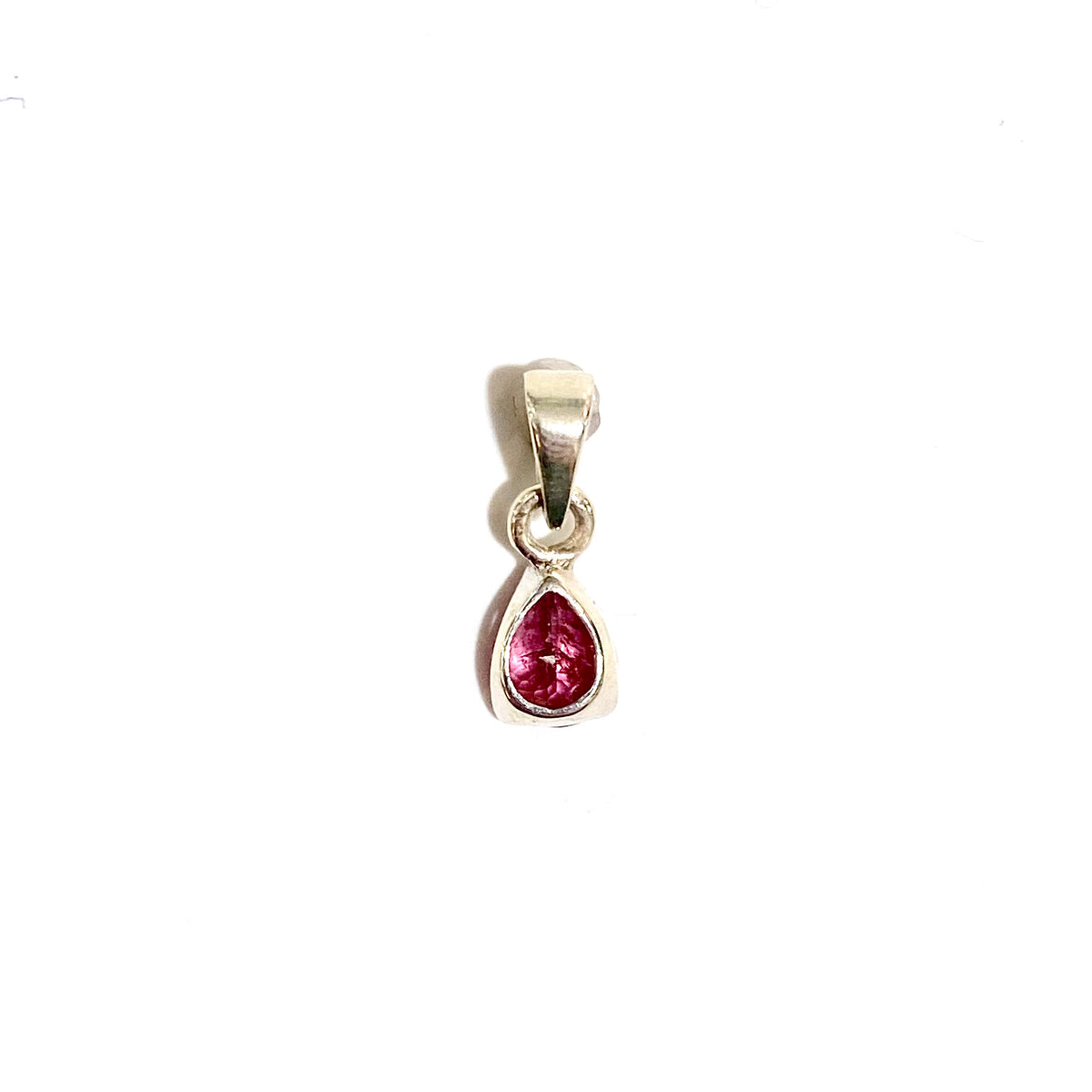 Sterling Silver Pink Tourmaline Pendant