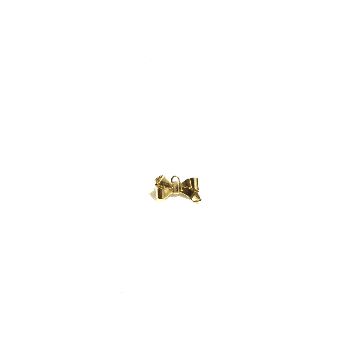 Sterling Silver Gold Plate Ribbon Bow Brooch