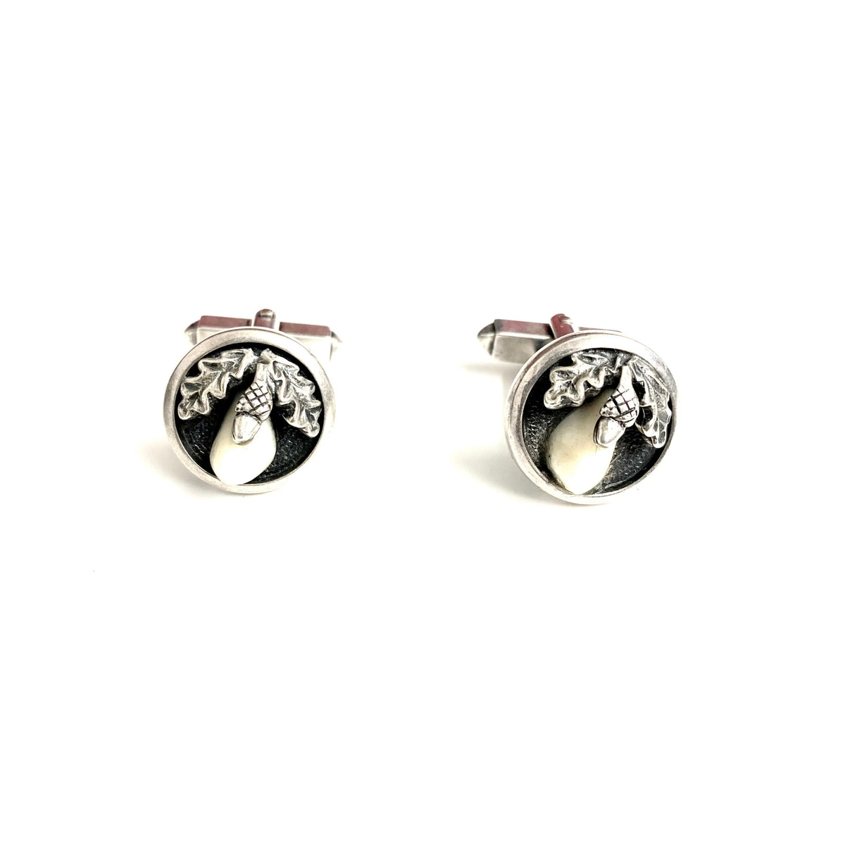 Vintage Sterling Silver Acorn Cufflinks