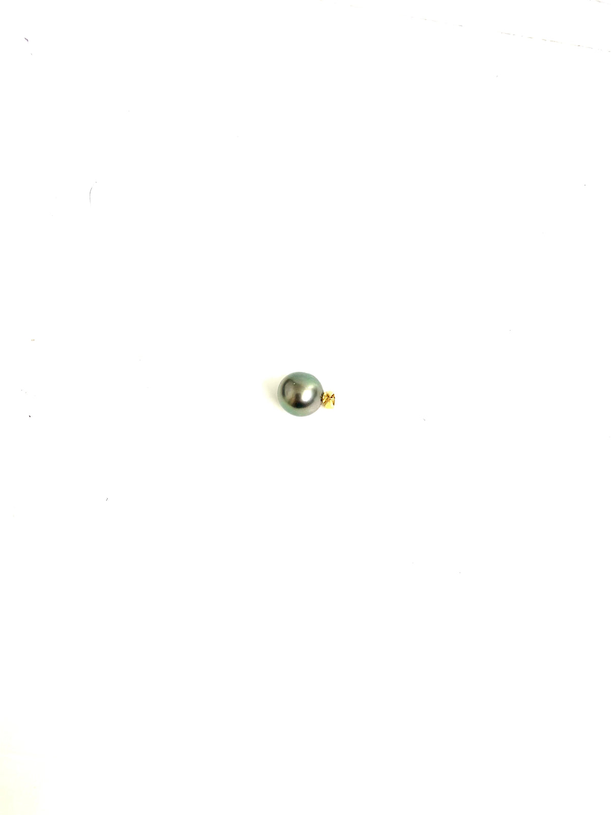 9ct Yellow Gold Black Tahitian Pearl Pendant