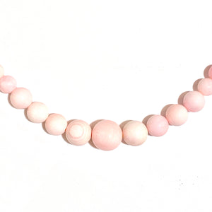 Graduated Pink Angel Conch Shell Beaded Necklace