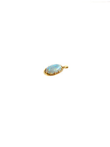 9ct Yellow Gold Solid Opal Pendant