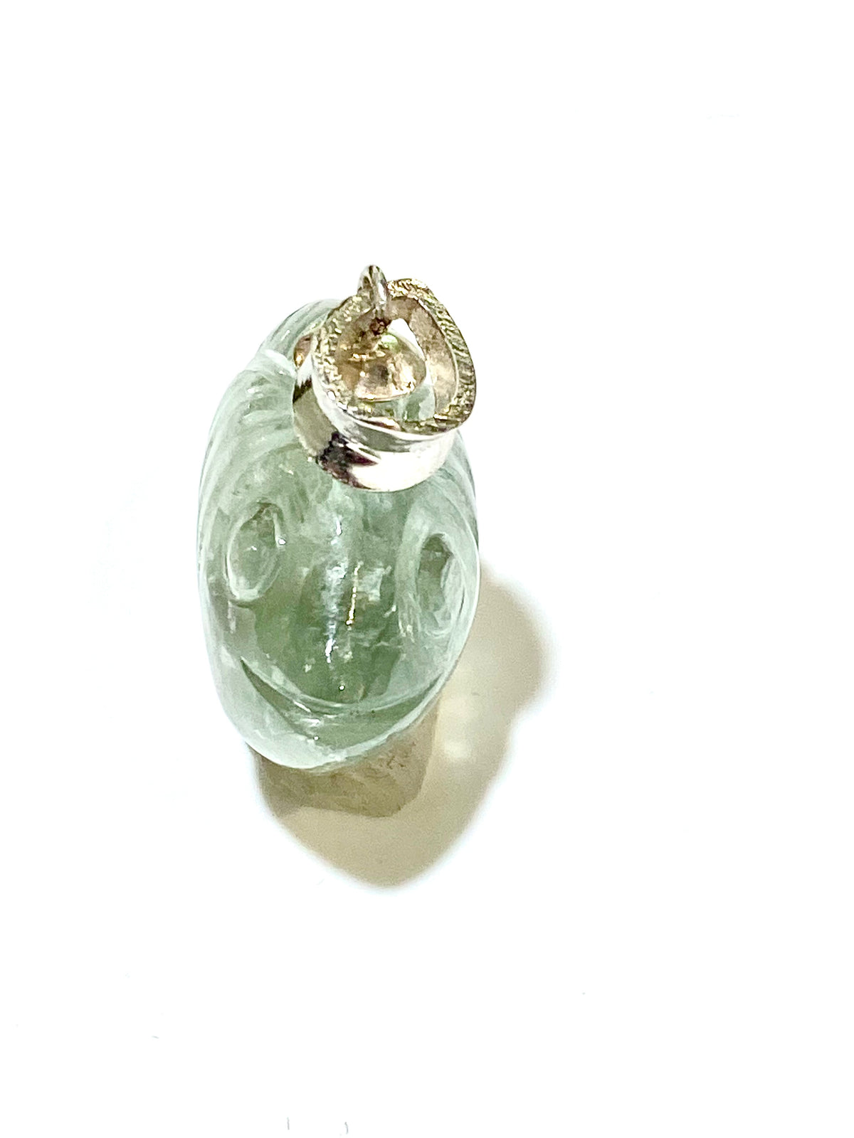 Hand-carved Fluorite Fish Pendant