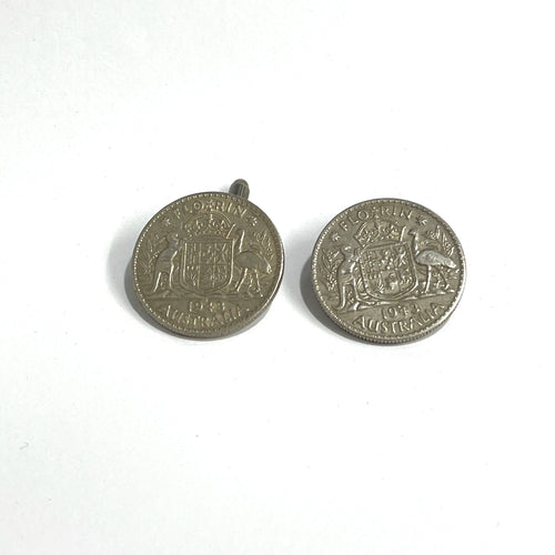 Antique Australian Shilling Coin Cufflinks