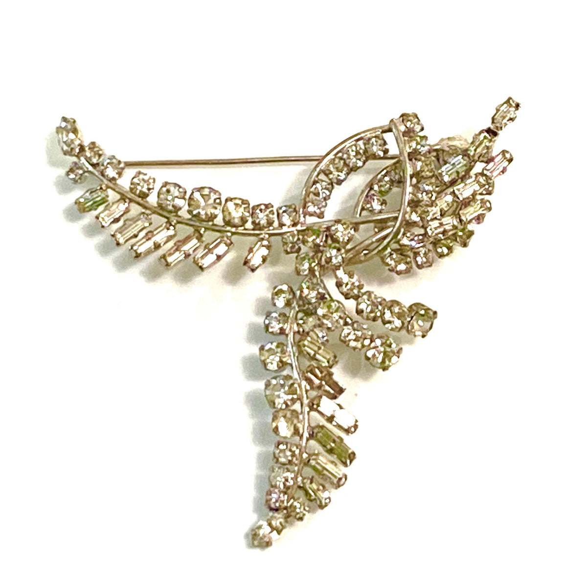 Vintage Foil back Crystal Brooch circa 1930 divine