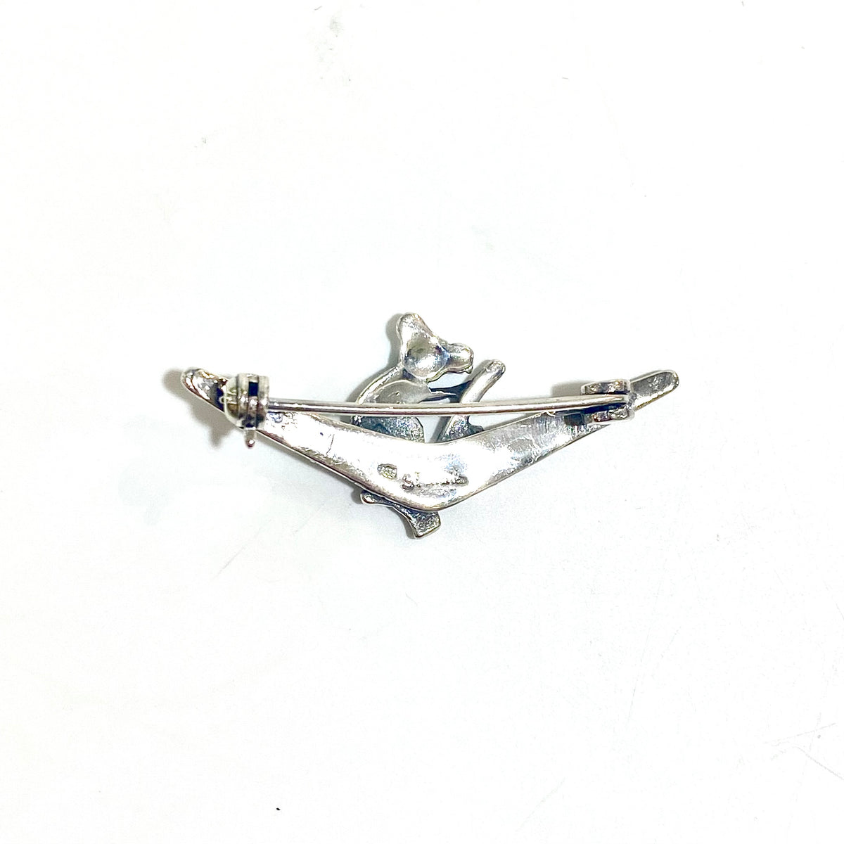 Sterling Silver Marcasite Koala and Boomerang Brooch